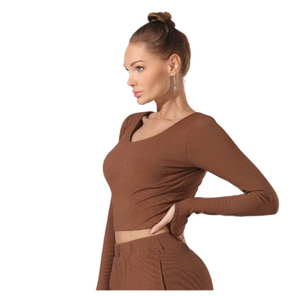 Women's Fashion Simple Solid Color BodysuitUpgrade your wardrobe with our Women's Fashion Simple Solid Color Bodysuit! Available in classic black or stylish coffee, this versatile bodysuit is perfect for any Yoga suitPlush Fashions ShopPlush Fashion Shop