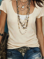 Solid color mock two-piece sleeveless casual top set by Plush Fashion Hub in various colors, displayed on a mannequin.