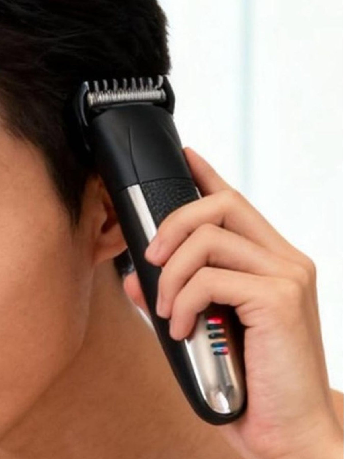 Plush Fashion Hub 3-in-1 electric grooming shaver set with multiple attachments for beard, hair, and body grooming in a portable design.