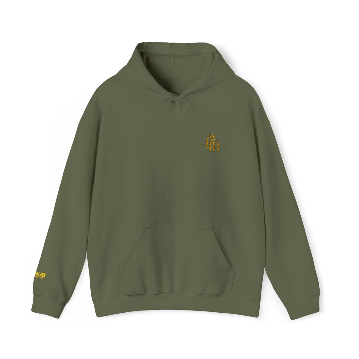 PFH Crown Embroidered Hoodie – Black & Gold