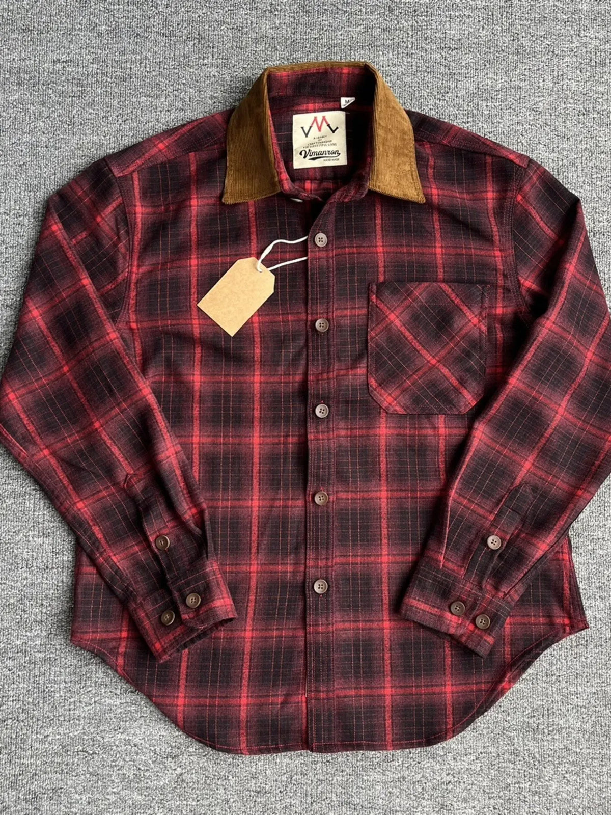 Plus size men's plaid button-up shirt by Plush Fashion Hub, featuring an oversized fit and classic checkered pattern.