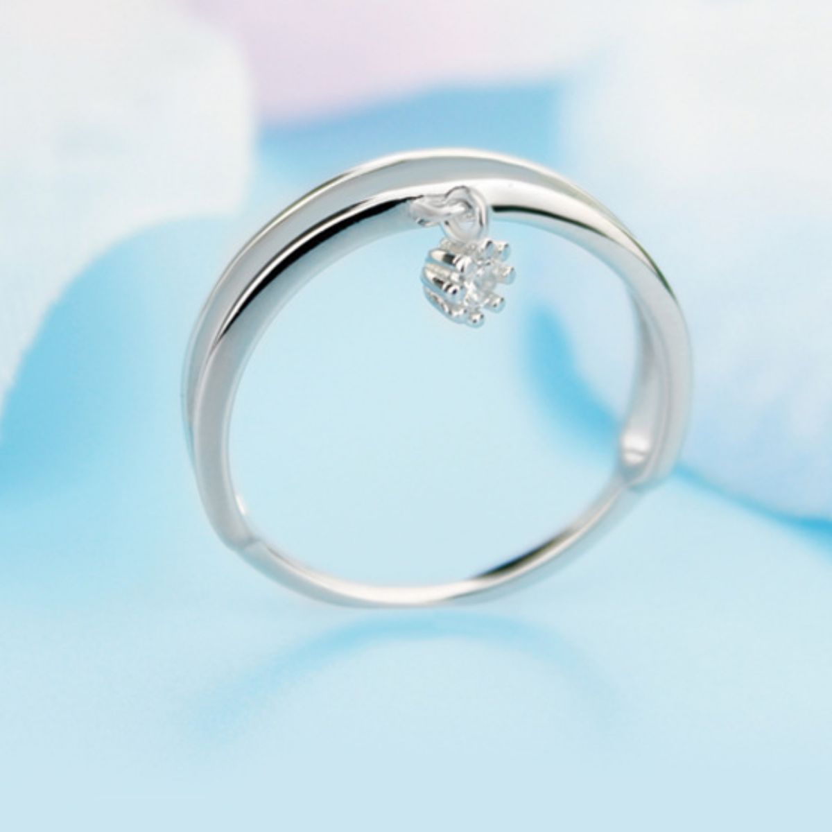 Double layered 925 sterling silver ring with intricate design, showcasing a stylish and elegant jewelry piece from Plush Fashion Hub