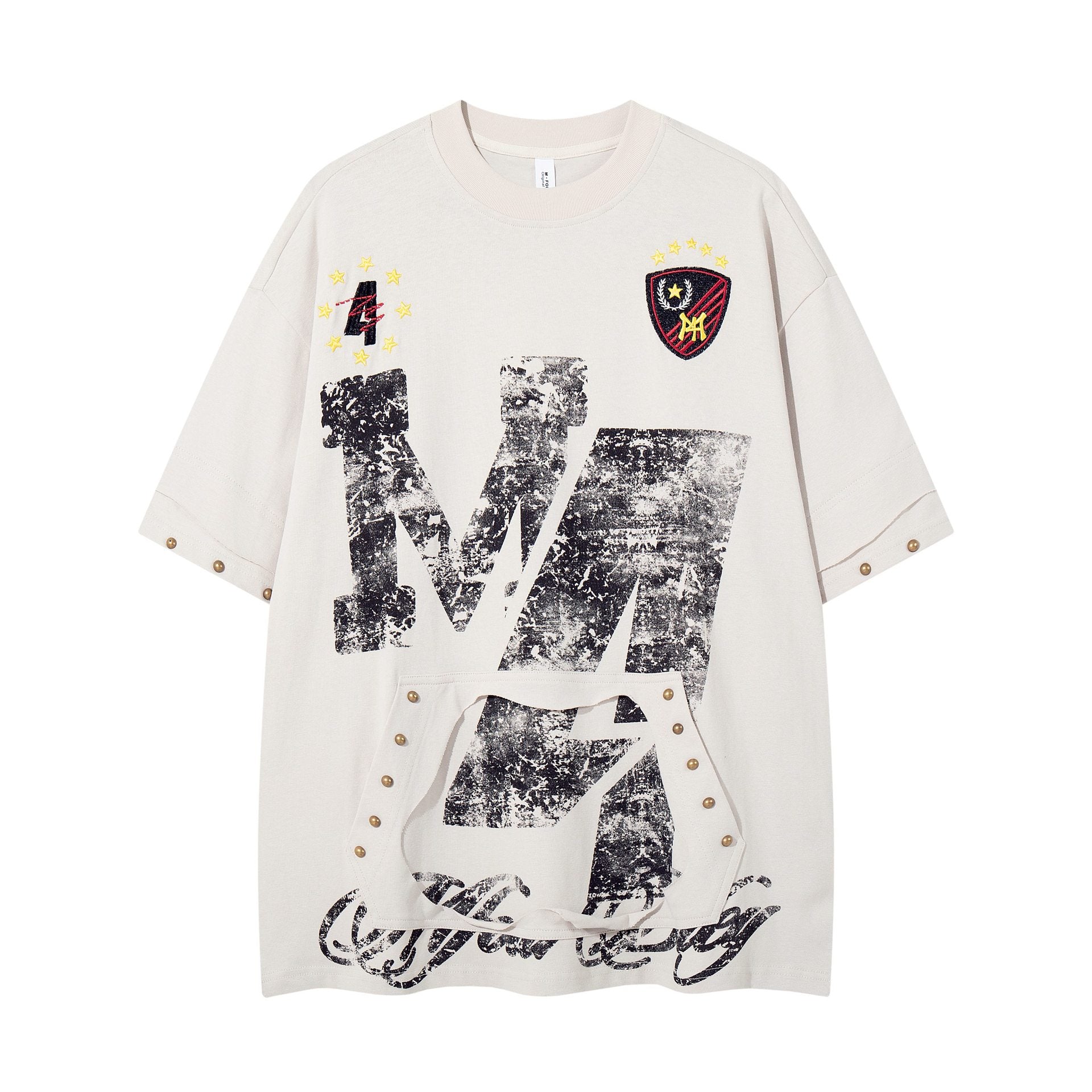Women's Casual Loose Fit Round Neck Letter Print Short Sleeve T-Shirt