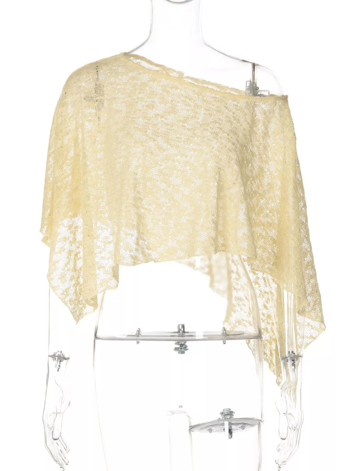 Long sleeve one-shoulder cover-up by Plush Fashion Hub, lightweight fabric, stylish design perfect for beach or poolside wear.