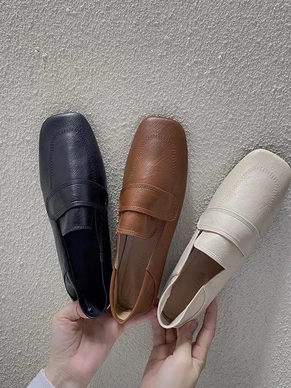 Vintage Soft Sole Leather Shoes Plush Fashion Hub
