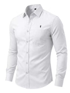 Men's slim fit button-up shirt in plus size from Trendsi, shown in a full-size men's shirt with a classic collar and long sleeves.