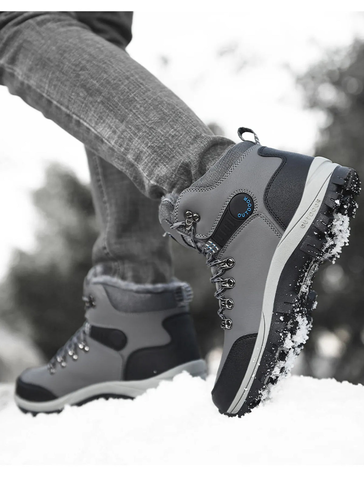 Men's Lace Up Ankle Boots from Plush Fashion Hub, stylish footwear with leather upper and rugged sole, perfect for casual wear.