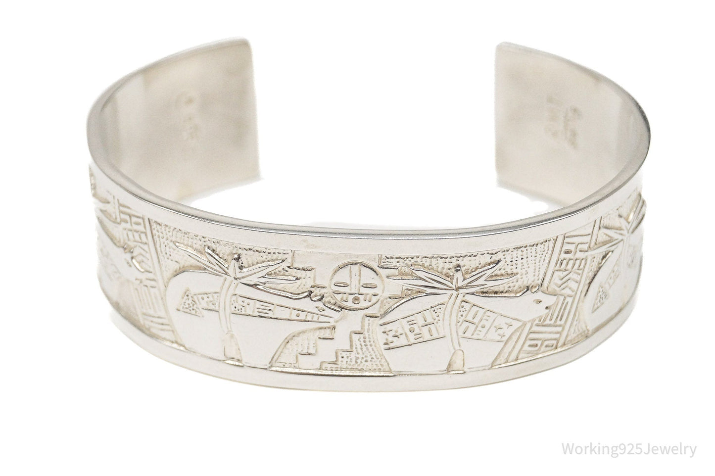 Vintage Carolyn Pollack Relios RMT Storyteller Sterling Silver Bracelet Working 925 Jewelry