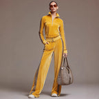 Leopard Patchwork Long-Sleeve Sports Set