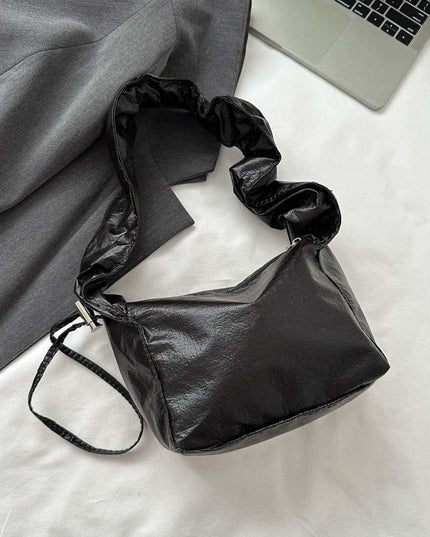 PU Leather Drawstring Shoulder Bag - Plush Fashion Shop #