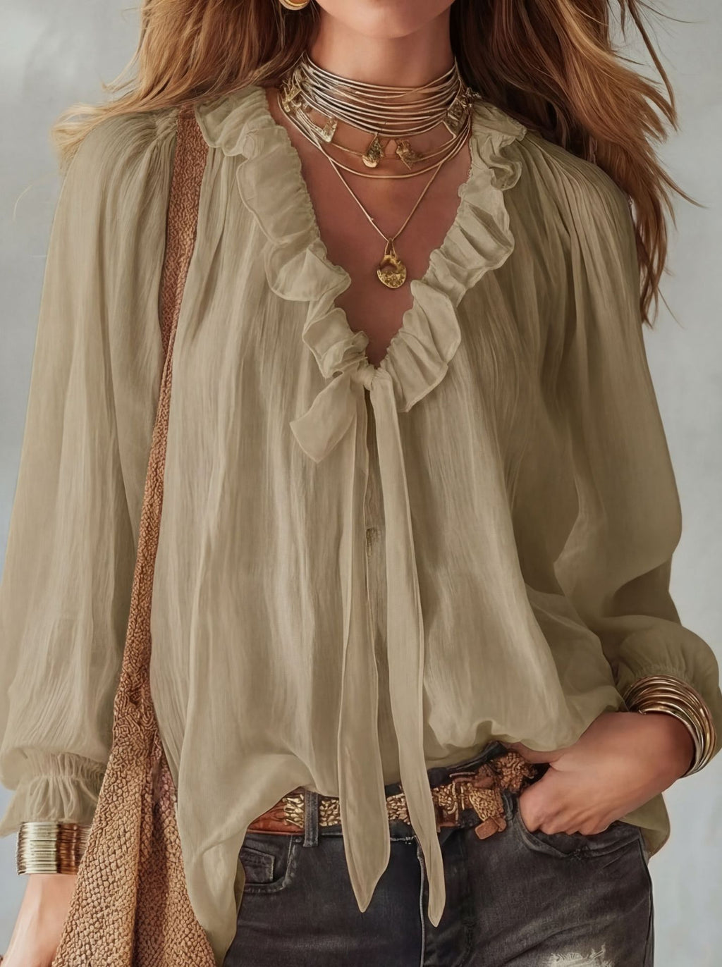 V-neck loose-fit casual shirt top by Plush Fashion Hub in 8 colors, no-iron fabric, perfect for everyday wear.