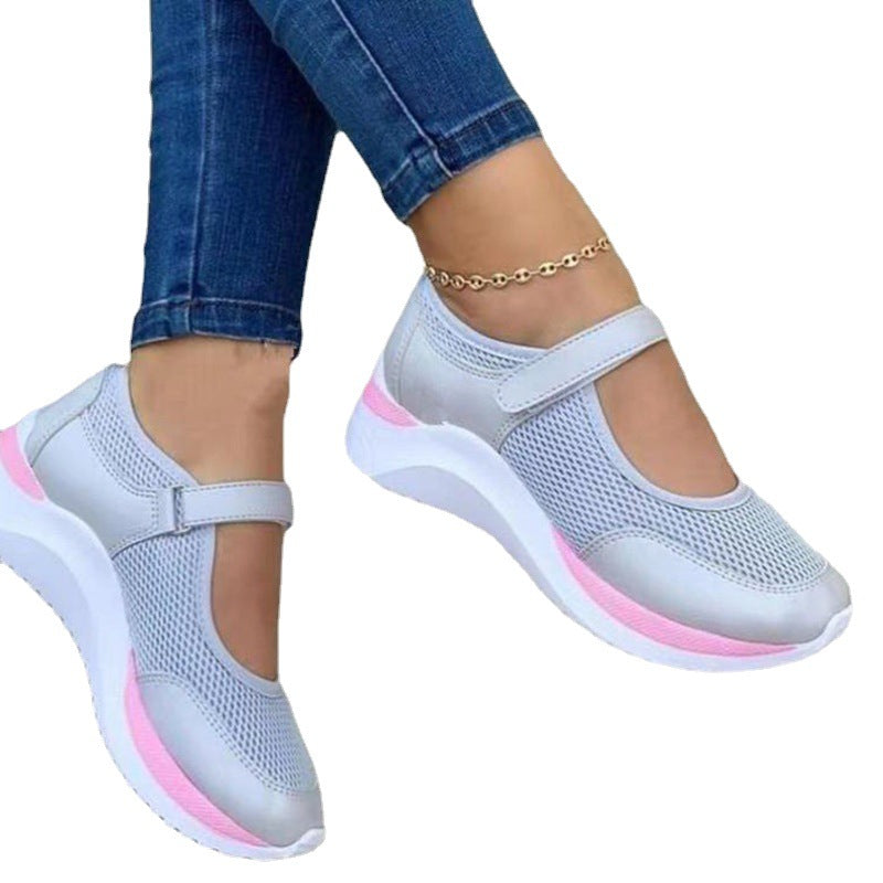 Women's round toe Velcro platform sandals by LadyShow.Store, featuring a stylish design with adjustable straps and a chunky sole.