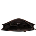 Pi-Mart first layer cowhide oily leather shoulder messenger bag with adjustable strap and spacious interior, stylish and durable for everyday use.