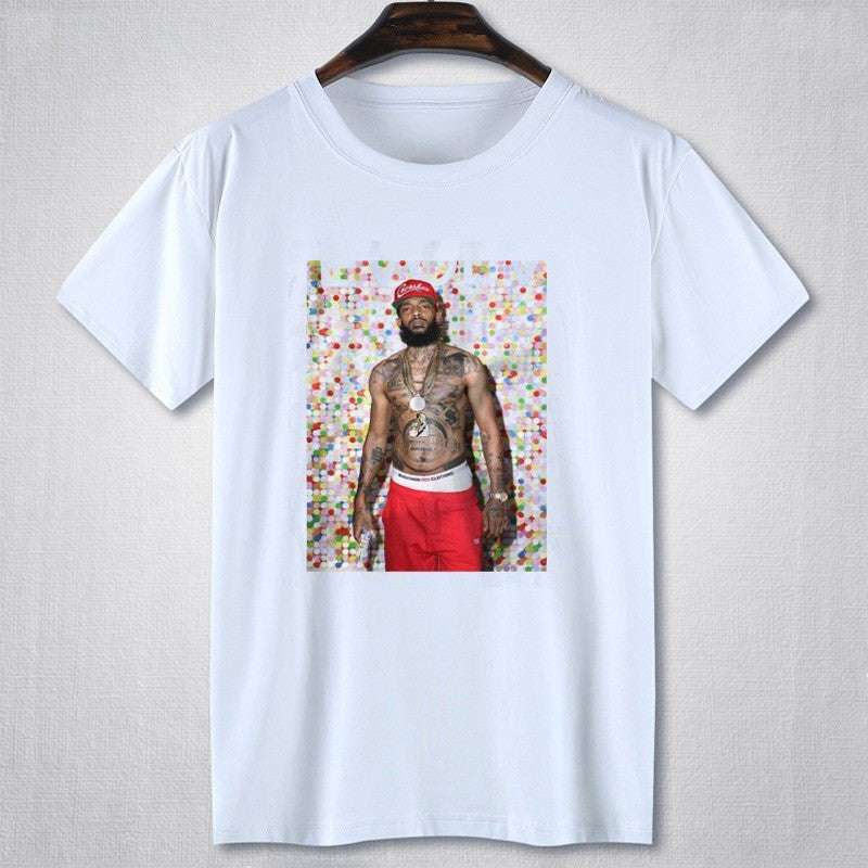 Hip hop white T-shirt - Plush Fashion Shop #