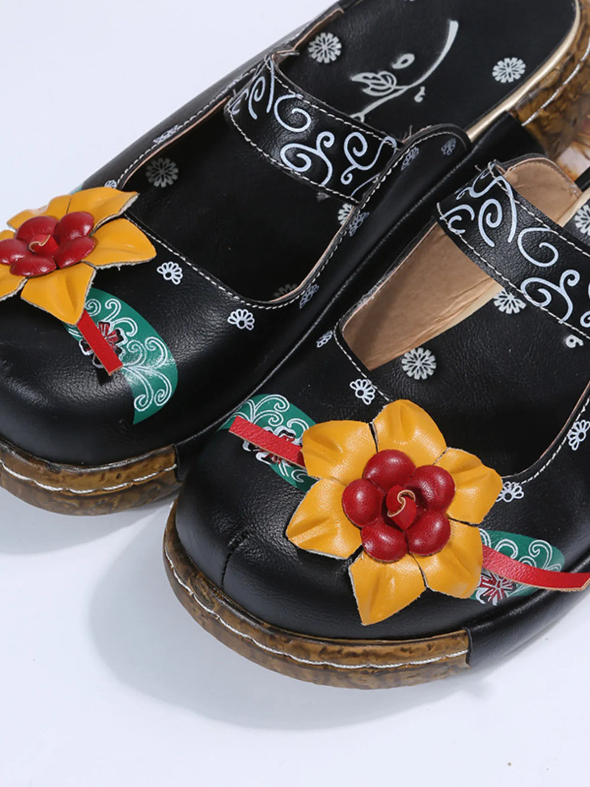 Trendsi flower round toe sandals featuring floral design and open-toe style, perfect for casual summer wear.