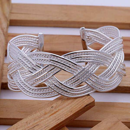 Silver Bangle Bracelet - Plush Fashions Shop 