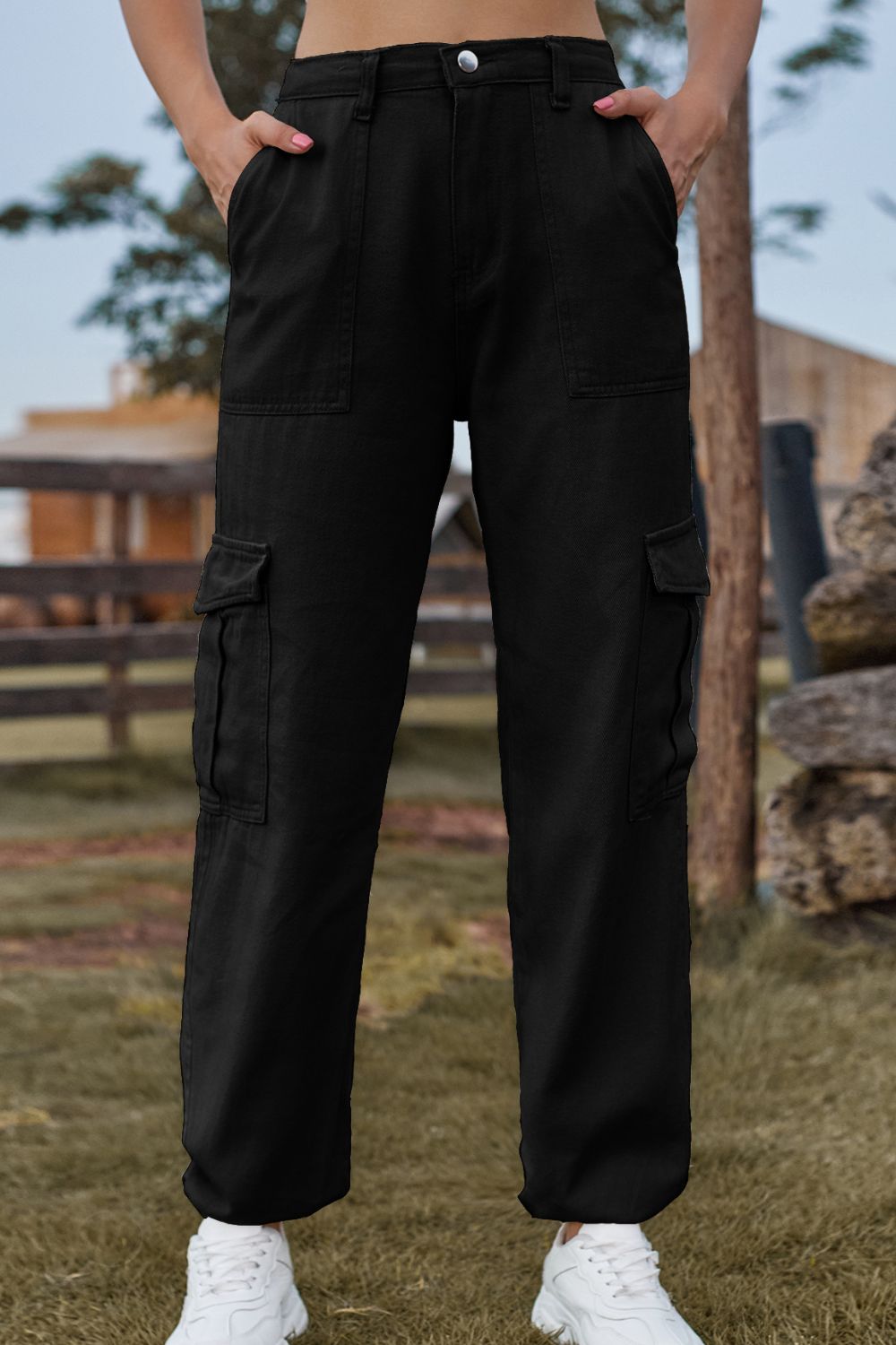 Plush Fashion Hub long denim jeans with front pocket, casual fit, and classic blue denim fabric.