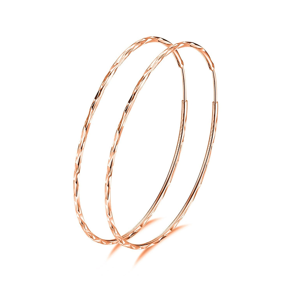 Sterling silver circle hoop earrings for women, elegant 5mm endless hoop design, perfect gift jewelry by LadyShow.Store