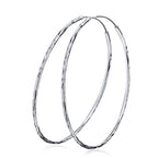 Sterling silver circle endless hoop earrings for women, stylish and elegant jewelry gift by LadyShow.Store.