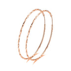 Sterling silver circle endless hoop earrings for women, stylish jewelry gift with sleek, polished design.