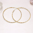 Sterling silver circle endless hoop earrings for women, stylish jewelry gift with a sleek, minimalist design.