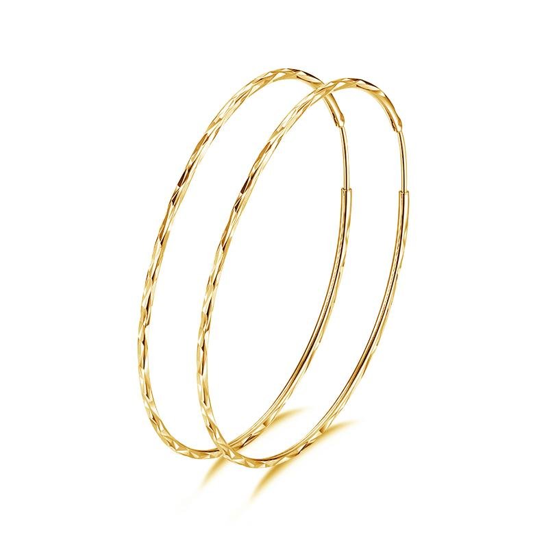 Sterling silver circle endless hoop earrings for women, stylish and versatile jewelry gift by LadyShow.Store.