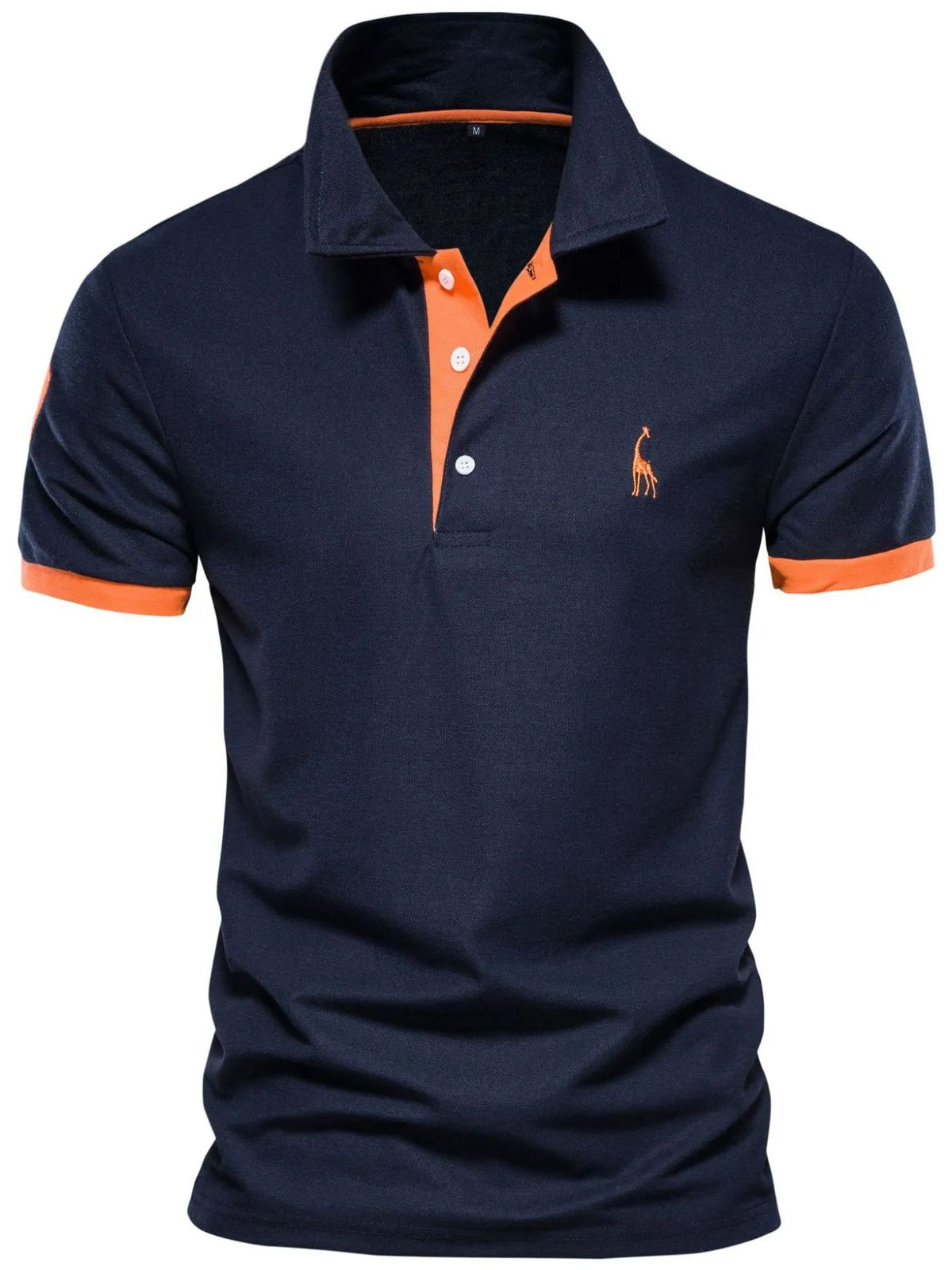 Men's full size contrast trim classic polo shirt by Trendsi, featuring a collared design and short sleeves in a versatile color.