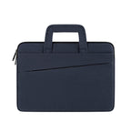 Pi-Mart laptop briefcase, black business laptop bag with multiple compartments and adjustable shoulder strap for professionals.