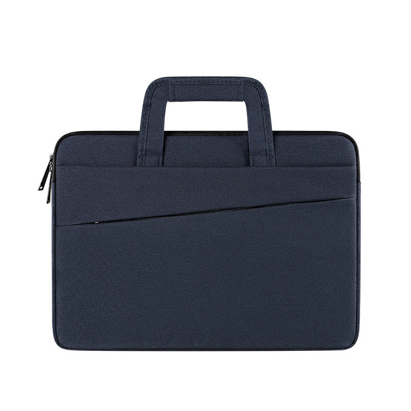 Pi-Mart laptop briefcase, black business laptop bag with multiple compartments and adjustable shoulder strap for professionals.