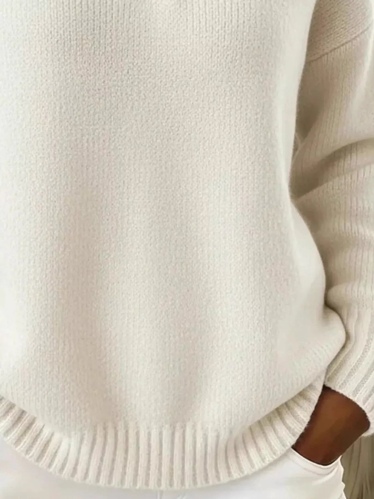 Plus size Trendsi full size button detail dropped shoulder sweater with a cozy fit and stylish design, shown in the image.