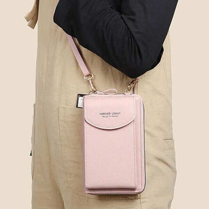 Women Mobile Phone Crossbody Large Wallet Shoulder BagThis crossbody bag is a versatile and stylish accessory for daily use. With its synthetic leather lining and PU leather material, it offers durability and a touch of0Plush Fashions ShopPlush Fashion Shop