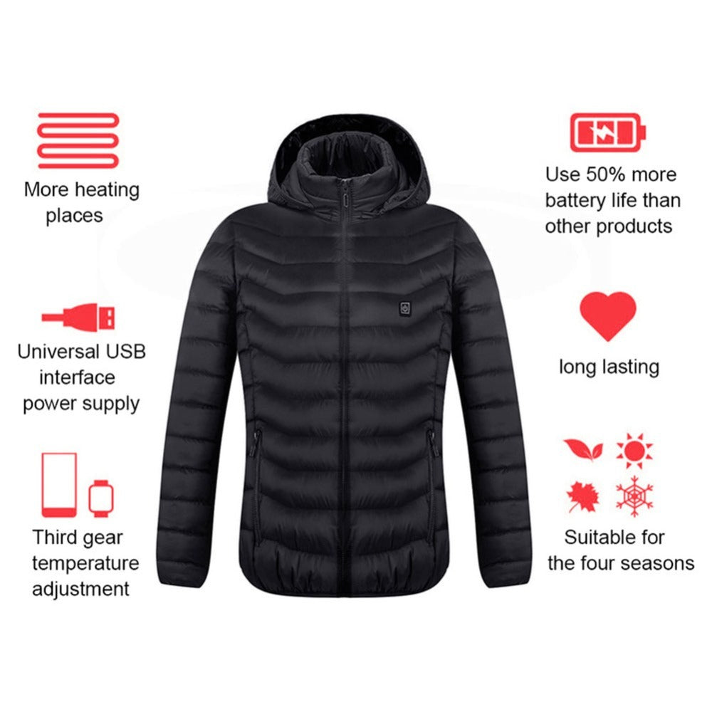 New Heated Coat USB Electric Thermal Winter Clothing - Plush Fashion Shop #