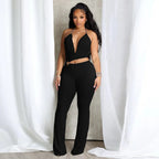 Sleek Halter Neck Cut-Out Waist Jumpsuit