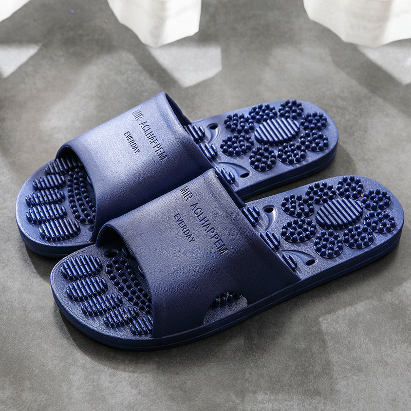 Plush Fashion Hub CloudWalk indoor massage slippers with cushioned soles and soft fabric for relaxing foot comfort.