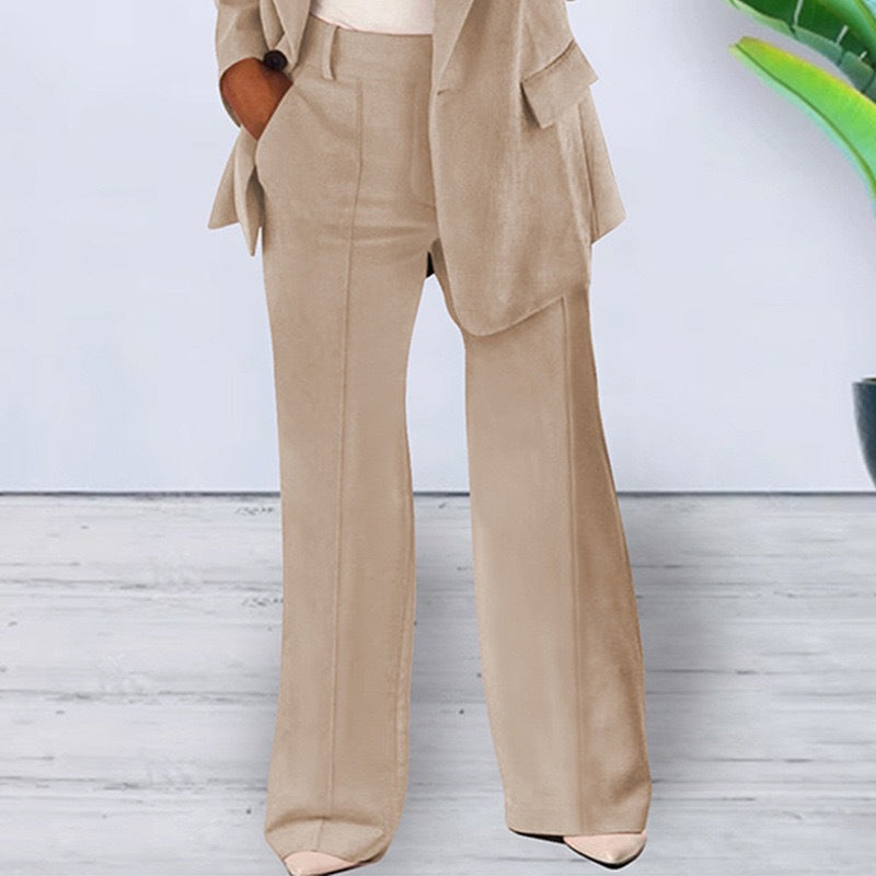 Sophisticated Notched Collar Slim Fit Blazer