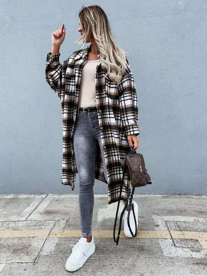 New Style Lengthened Plaid Shirt Women's ClothingExperience style and comfort with our New Style Lengthened Plaid Shirt! Made from 30%-50% cotton, this shirt features a classic check pattern and long sleeves for a ShirtPlush Fashions ShopPlush Fashion Shop