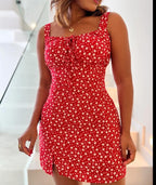 Women's sleeveless floral print straight-leg cropped jumpsuit by FitiqueFit, perfect for casualwear, shown in a relaxed fit style.