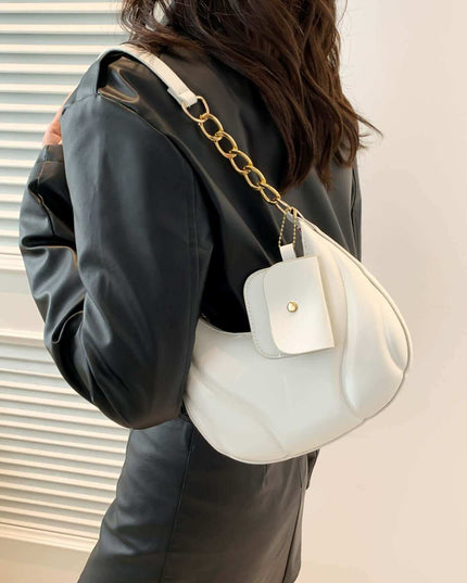 PU Leather Shoulder Bag with EarPods Bag - Plush Fashion Shop #