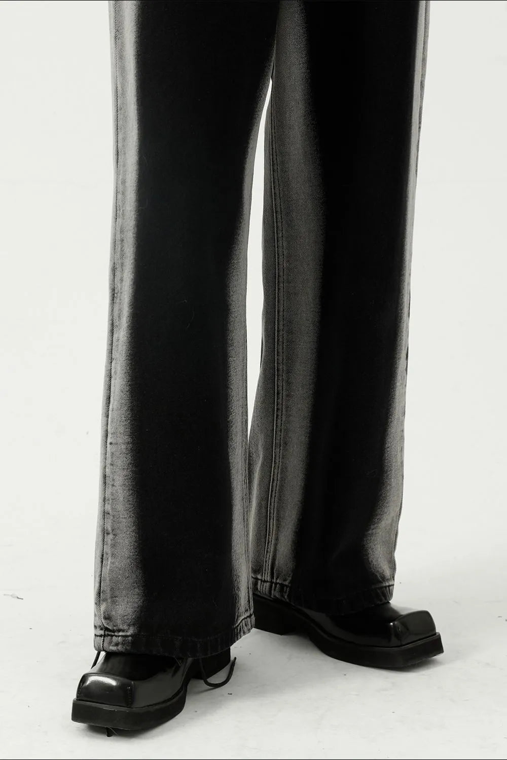 Plush Fashion Hub side contrast jeans with pockets, featuring stylish side panel details and classic denim look.