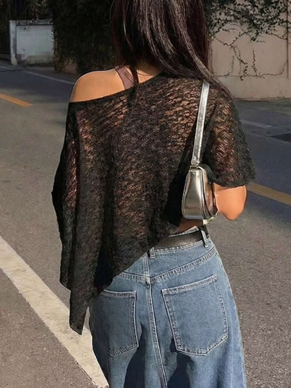 One shoulder long sleeve cover up by Plush Fashion Hub, lightweight, stylish beachwear perfect for summer or poolside wear.