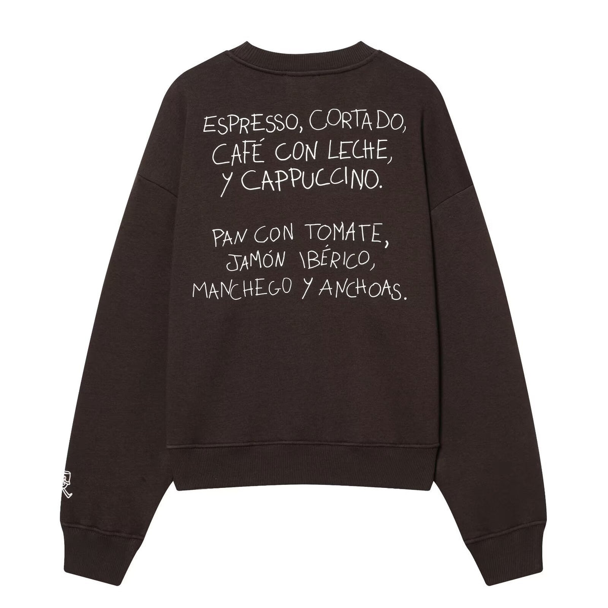 Coffee brown women's printed long sleeve hoodie by Plush Fashion Hub, casual pullover with stylish design and comfortable fit.