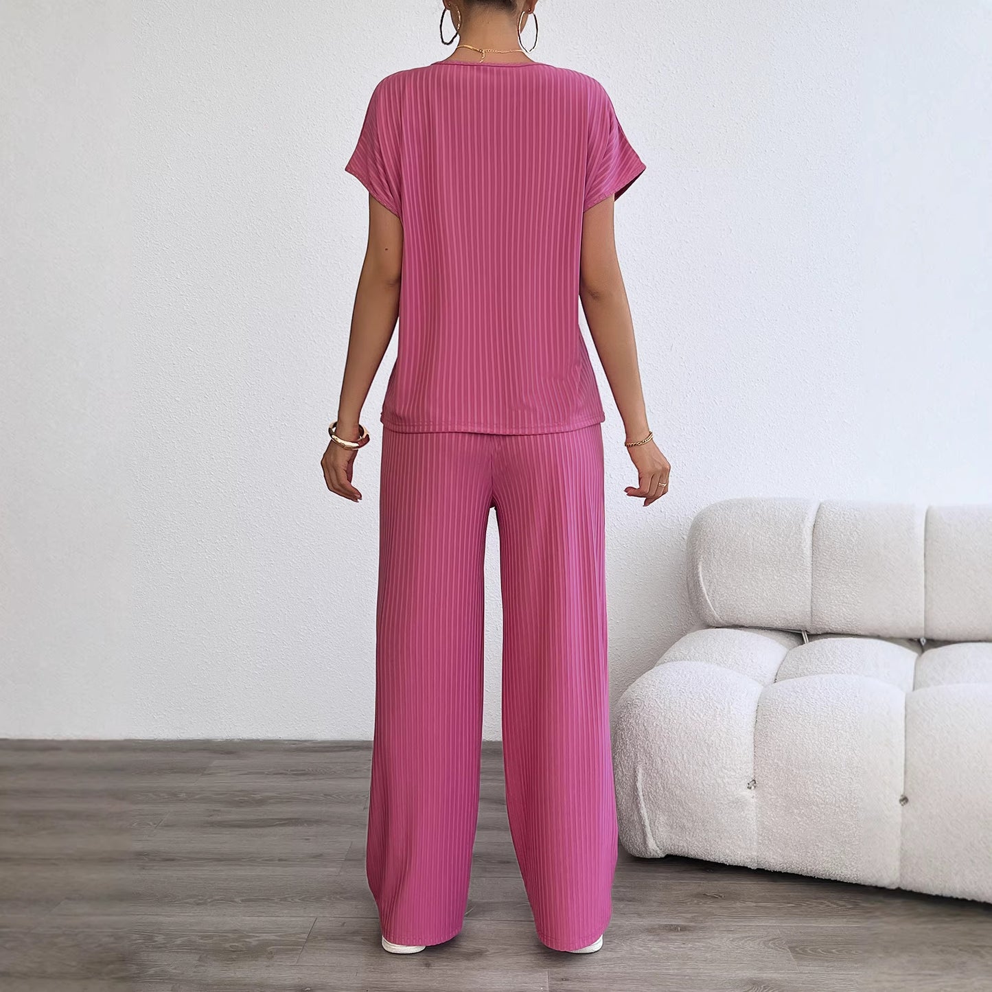 Eprolo ethereal chiffon pleated loungewear bottoms featuring flowy, lightweight fabric and elegant pleats for a relaxed look.
