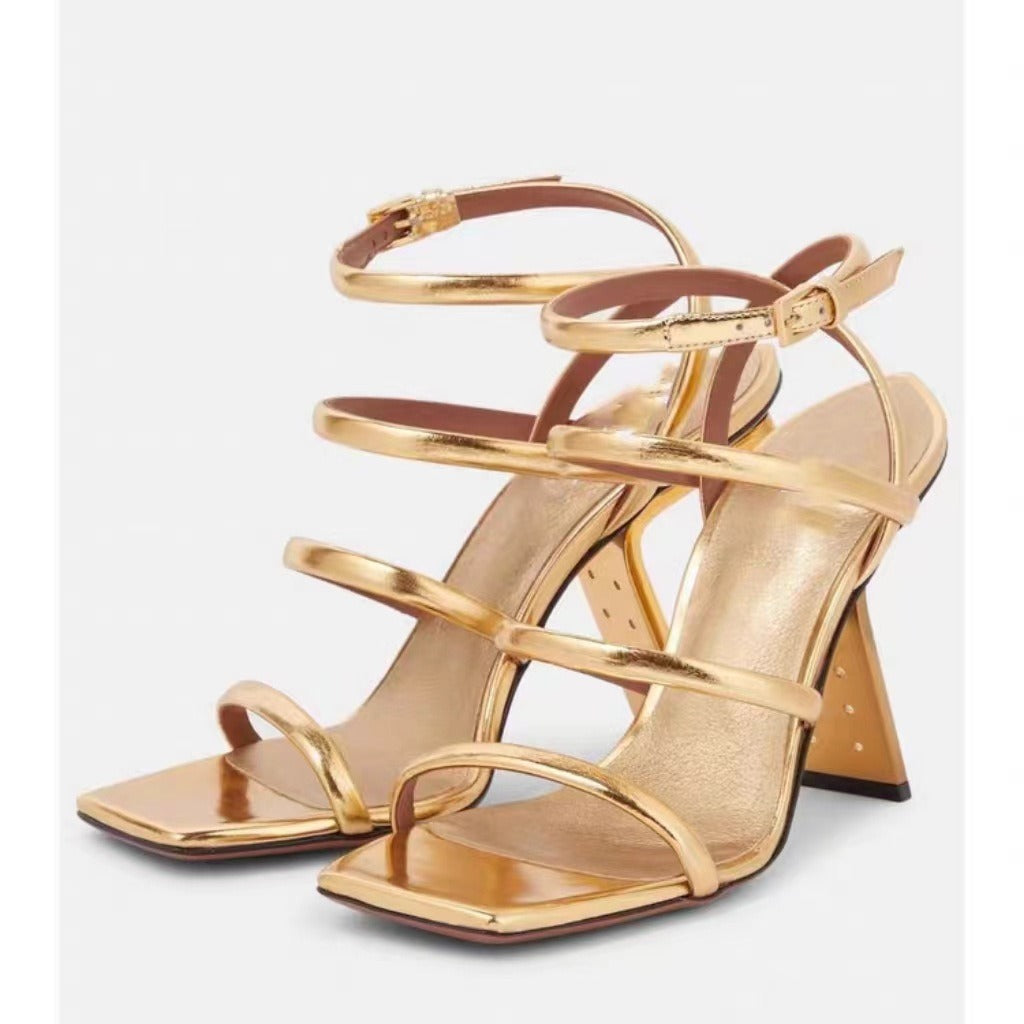 Elegant Platform Buckle Sandals