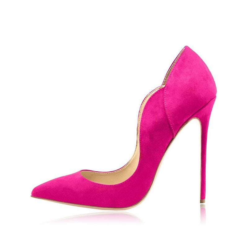 Elegant color-block stiletto heels by Plush Fashion Hub, featuring vibrant contrasting panels and sleek high heel design.