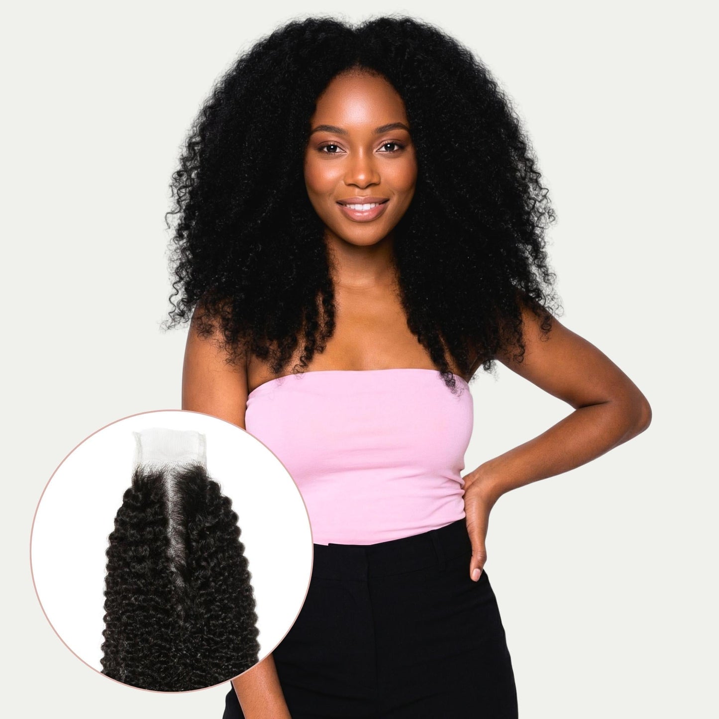 Afro Kinky 2x6 Transparent Lace Human Hair Closure Private Label