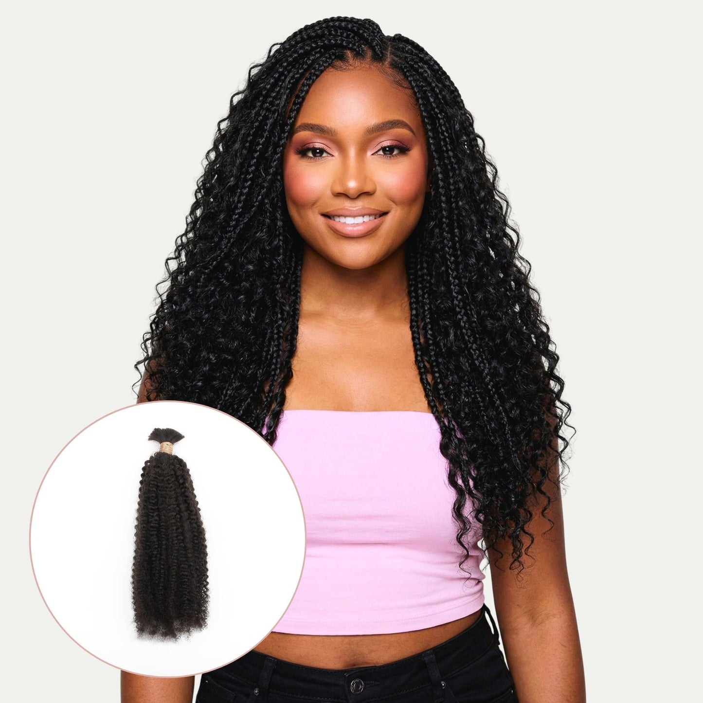 Afro Kinky Bulk 100% Human Braiding Hair Private Label