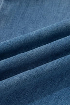 Aleah waistwide leg jeans by Threaded Pear, featuring a high-rise fit and relaxed wide-leg style, shown in a casual denim look.