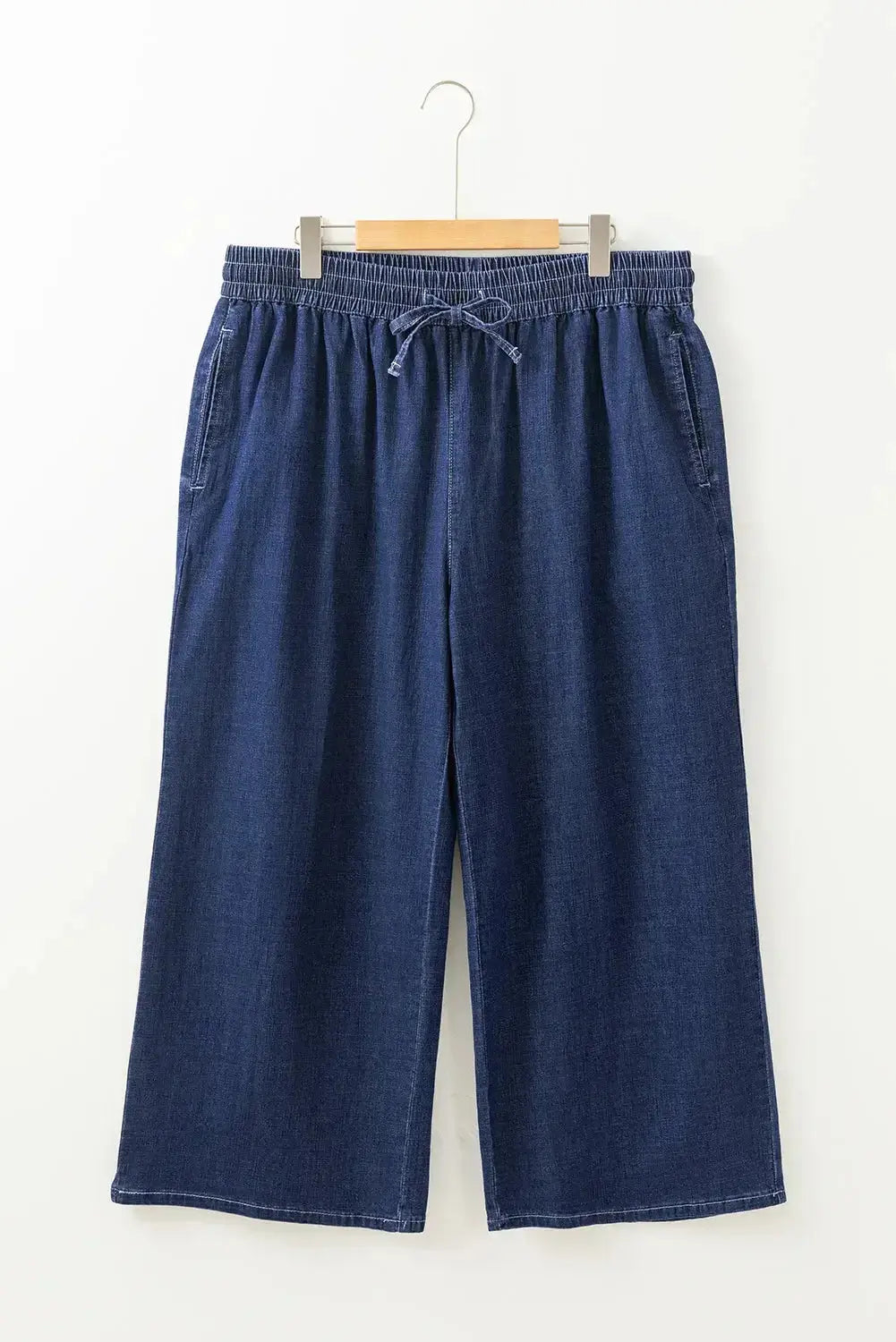 Analeia wide-leg casual plus jeans by Threaded Pear featuring a relaxed fit and classic denim style.