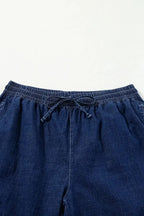 Analeia wide-leg casual plus jeans by Threaded Pear, showing relaxed fit and denim fabric with a high waist style.