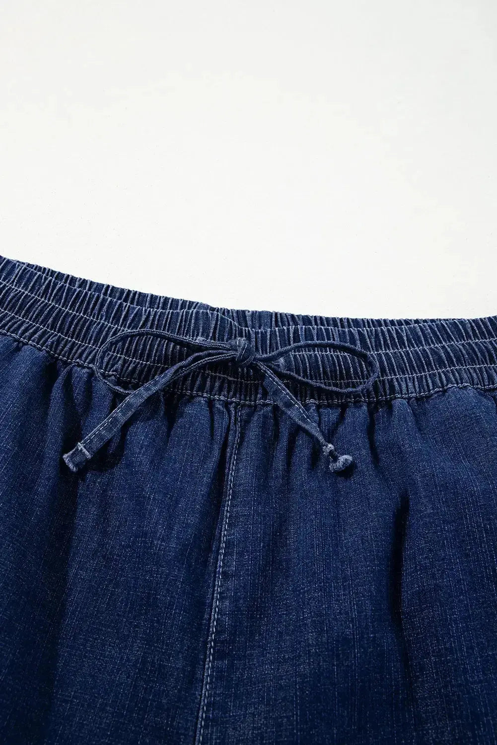 Light blue Analeia wide-leg casual plus jeans by Threaded Pear with a relaxed fit and classic denim style.